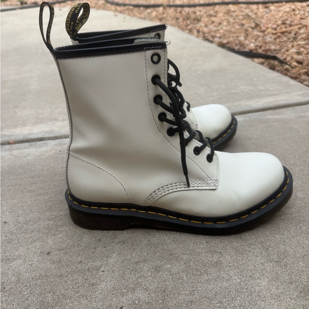 Dr. Martens White Combat Boots